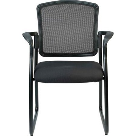 RAYNOR MARKETING Eurotech Dakota Side Chair - Black Fabric / Mesh - Non-Adjustable Arms 7055SB